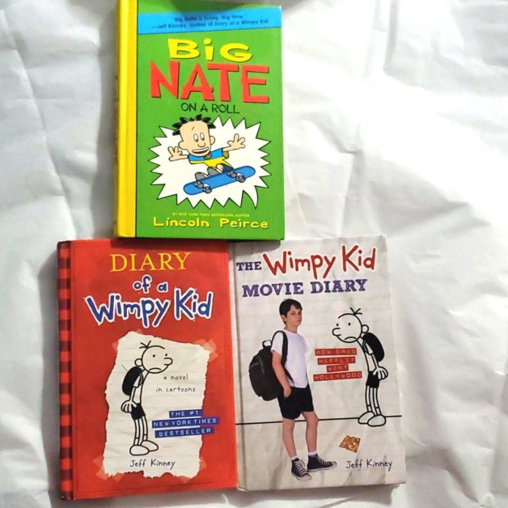 :Mix Lot Of 2 Jeff Kinney diary of a wimpy kid & 1 Lincoln peirce big nate books